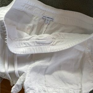 James Perse High Waist Cream Shorts